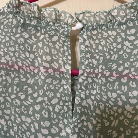 PrettyGarden XL Floral Pastel Tiered Ruffle Sleeve Feminine Romantic Soft Girl - Picture 7 of 12